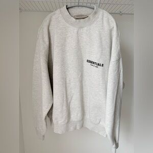 Fear of God Essentials Light Gray Crewneck Sweater